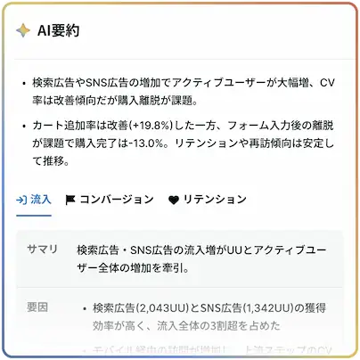 AI要約が表示された画面